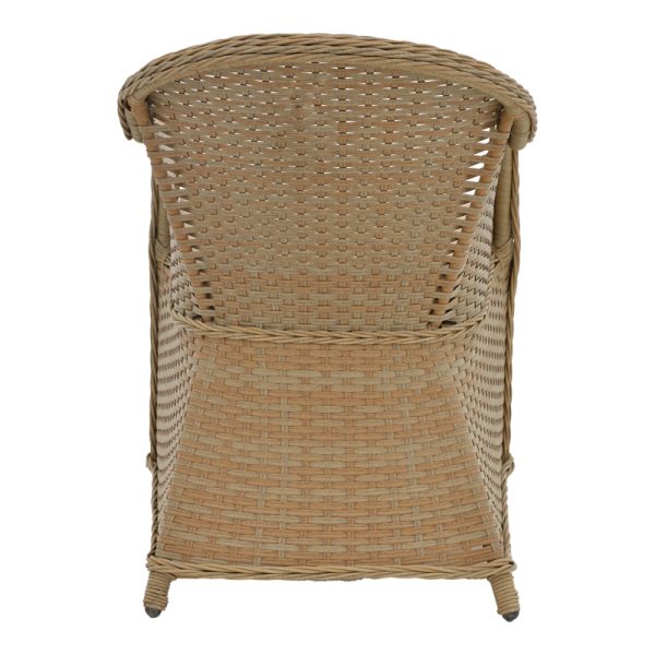 152 000053 4 3 Garden armchair Hadrian pakoworld rattan brown-textilene beige 57x70x85cmBOHO CHIC > Chairs and Armchairs