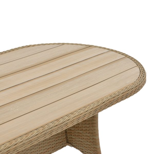 152 000054 2 3 Table Keir pakoworld rattan-aluminum - brown 180x90x72cmOutdoor furniture > Coffee tables