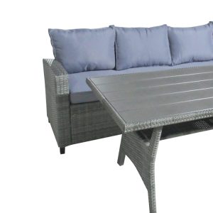 152 000061 2 7 Lounge Flashy pakoworld set of 3 pieces fabric charcoal-rattan charcoalOutdoor furniture > Garden lounge sets