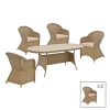 152 000063 7 Aluminum armchair Raven pakoworld stackable white frame-natural textilene-rattan 57x62x78cmSPRING OFFERS