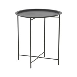152 000067 2 2 Set Dapper-Caius pakoworld set of 3 black metal-black pe D46x52cmOutdoor furniture > Garden food table