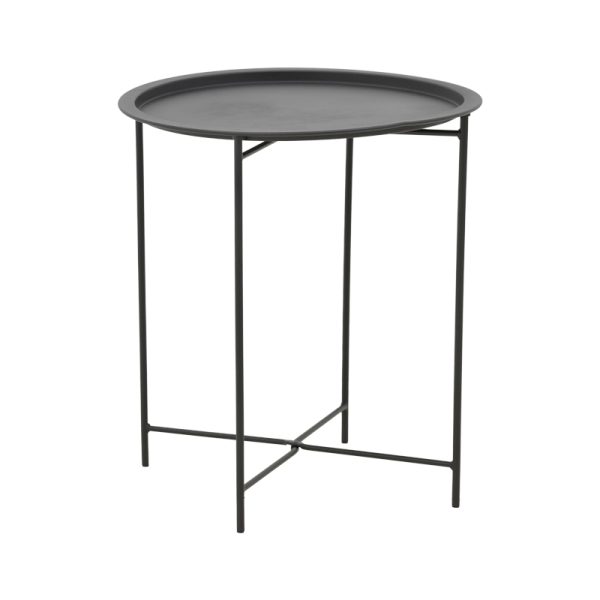 152 000067 2 2 Set Dapper-Caius pakoworld set of 3 black metal-black pe D46x52cmOutdoor furniture > Garden food table
