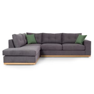168 000004 2 2 Corner sofa Boston pakoworld right corner anthracite-cypress fabric 280x225x90cmIndoor furniture > Sofas & Armchairs - Pre Order