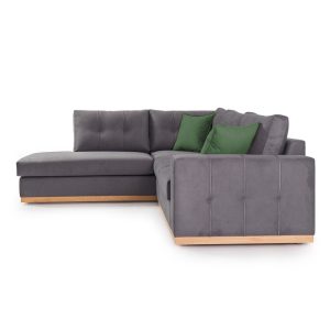 168 000004 3 2 Corner sofa Boston pakoworld right corner anthracite-cypress fabric 280x225x90cmIndoor furniture > Sofas & Armchairs - Pre Order
