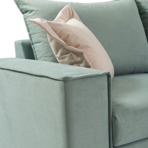 168 000005 4 2 Corner sofa Boston pakoworld left corner fabric ciel-cream 290x235x95cmIndoor furniture > Sofas & Armchairs - Pre Order