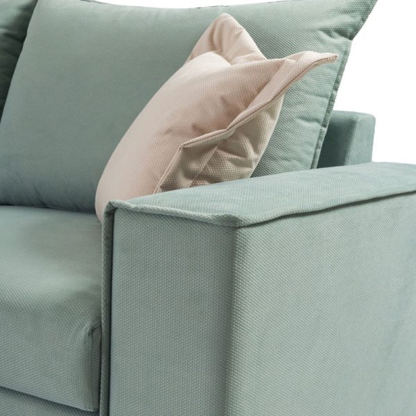 168 000006 4 2 Corner sofa Romantic pakoworld right corner fabric Ciel-Cream 290x235x95cmIndoor furniture > Sofas & Armchairs - Pre Order