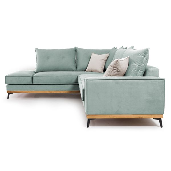 168 000008 2 2 Corner sofa Luxury II pakoworld right corner fabric ciel-cream 290x235x95cmIndoor furniture > Sofas & Armchairs - Pre Order