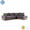 168 000011 4 Corner sofa Boston pakoworld left corner fabric elephant-ciel 280x225x90cmIndoor furniture > Sofas & Armchairs - Pre Order