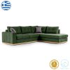 168 000017 4 Corner sofa Boston pakoworld right corner fabric mocha-cream 280x225x90cmIndoor furniture > Sofas & Armchairs - Pre Order