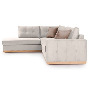 168 000020 2 2 Corner sofa Boston pakoworld right corner fabric cream-mocha 280x225x90cmIndoor furniture > Sofas & Armchairs - Pre Order