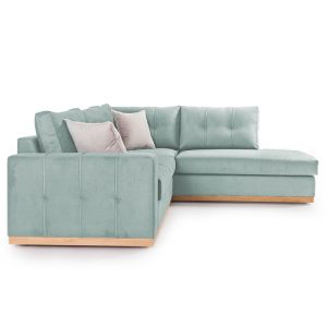 168 000025 2 2 Corner sofa Boston pakoworld left corner fabric ciel-cream 280x225x90cmIndoor furniture > Sofas & Armchairs - Pre Order