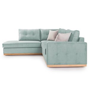 168 000026 2 2 Corner sofa Boston pakoworld right corner fabric ciel-cream 280x225x90cmIndoor furniture > Sofas & Armchairs - Pre Order