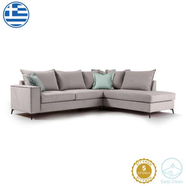168 000031 4 Corner sofa Boston pakoworld left corner fabric elephant-cie 290x235x95cmIndoor furniture > Sofas & Armchairs - Pre Order