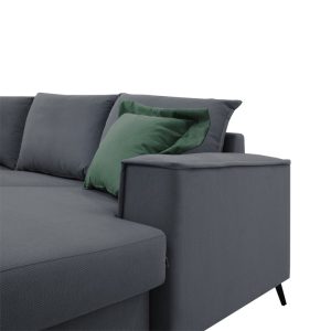 168 000038 4 3 Corner sofa Fabulous pakoworld reversible charcoal-cypress fabric 240x165x95cmIndoor furniture > Cornered sofas
