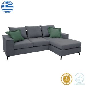 168 000038 6 Corner sofa Fabulous pakoworld reversible charcoal-cypress fabric 240x165x95cmIndoor furniture > Cornered sofas