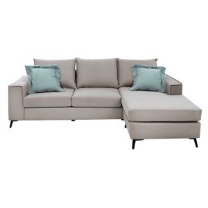 168 000039 2 2 Corner sofa Fabulous pakoworld reversible fabric elephant-ciel 240x165x95cmIndoor furniture > Sofas & Armchairs - Pre Order