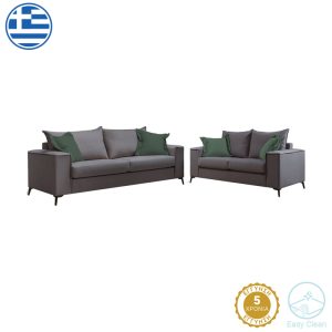 168 000043 5 Verona living room set 2 pcs 2-3 seater anthracite mak14 - cypress cushions mak07Indoor furniture > Sofas
