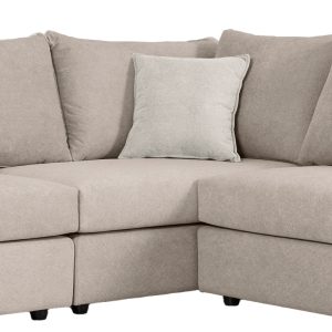 168 000064 4 3 Reversible polymorphic sofa London pakoworld grey-beige fabric-light grey cushions 296x246x95cmIndoor furniture > Sofas & Armchairs - Pre Order