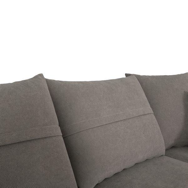 168 000066 2 2 Right corner sofa Montana pakoworld grey fabric-light grey cushions 275x215x93cmIndoor furniture > Sofas & Armchairs - Pre Order