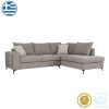 168 000067 4 Left corner sofa Montana pakoworld grey-beige fabric-light grey cushions 275x215x93cmIndoor furniture > Sofas & Armchairs - Pre Order