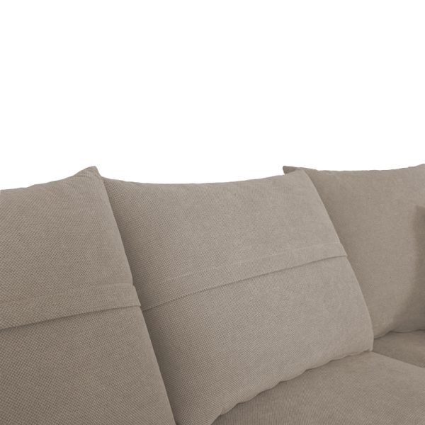 168 000073 2 2 Right corner sofa Montana pakoworld grey-beige fabric-light grey cushions 275x215x93cmIndoor furniture > Sofas & Armchairs - Pre Order