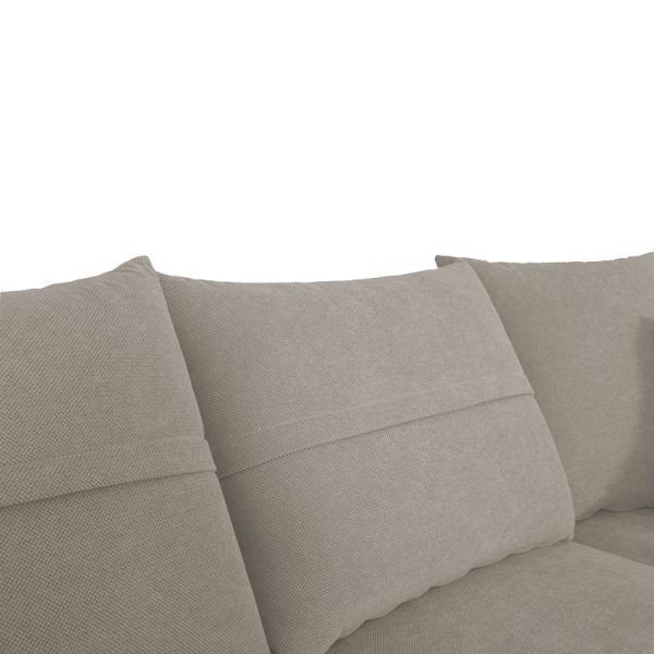 168 000076 2 2 Left corner sofa Montana pakoworld light grey fabric-grey cushions 275x215x93cmIndoor furniture > Sofas & Armchairs - Pre Order