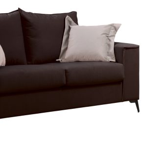 168 000079 2 2 Verona pakoworld 2-seater sofa dark grey fabric with beige cushions 173x93x100cmIndoor furniture > Sofas & Armchairs - Pre Order
