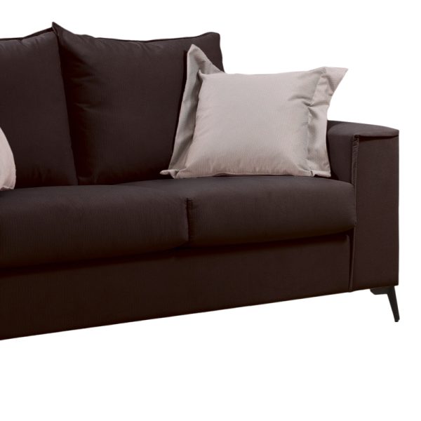 168 000079 2 2 Verona pakoworld 2-seater sofa dark grey fabric with beige cushions 173x93x100cmIndoor furniture > Sofas & Armchairs - Pre Order