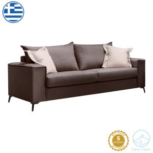 168 000080 4 Verona pakoworld 3-seater sofa dark grey fabric with beige cushions 225x93x100cmIndoor furniture > Sofas & Armchairs - Pre Order