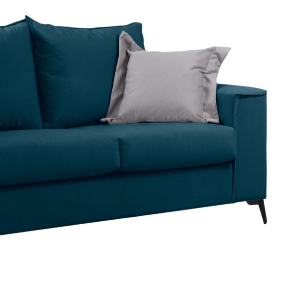 168 000083 2 2 Verona pakoworld 2-seater sofa blue fabric with light grey cushions 173x93x100cmIndoor furniture > Sofas & Armchairs - Pre Order