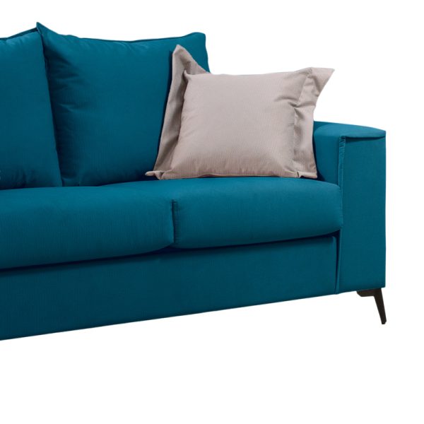 168 000085 2 2 Verona pakoworld 2-seater sofa petrol fabric with beige cushions 173x93x100cmIndoor furniture > Sofas & Armchairs - Pre Order