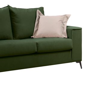 168 000089 2 2 Verona pakoworld 2-seater sofa dark green fabric with cream cushions 173x93x100cmIndoor furniture > Sofas & Armchairs - Pre Order