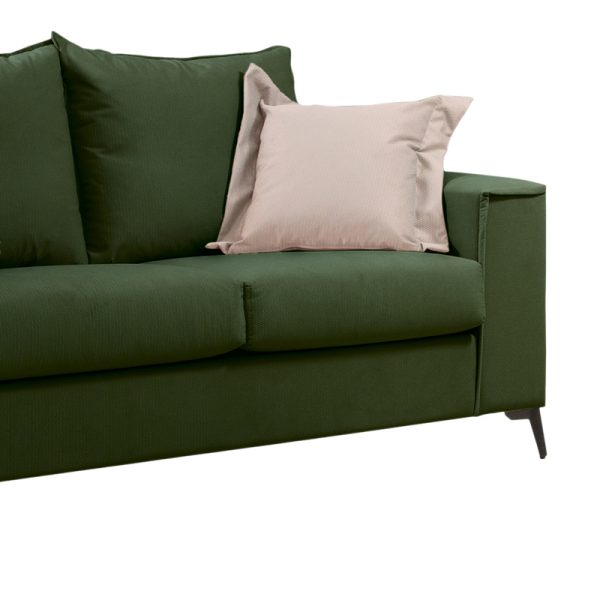 168 000089 2 2 Verona pakoworld 2-seater sofa dark green fabric with cream cushions 173x93x100cmIndoor furniture > Sofas & Armchairs - Pre Order
