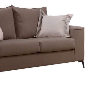 168 000091 2 2 Verona pakoworld 2-seater sofa mocha fabric with cream cushions 173x93x100cmIndoor furniture > Sofas & Armchairs - Pre Order