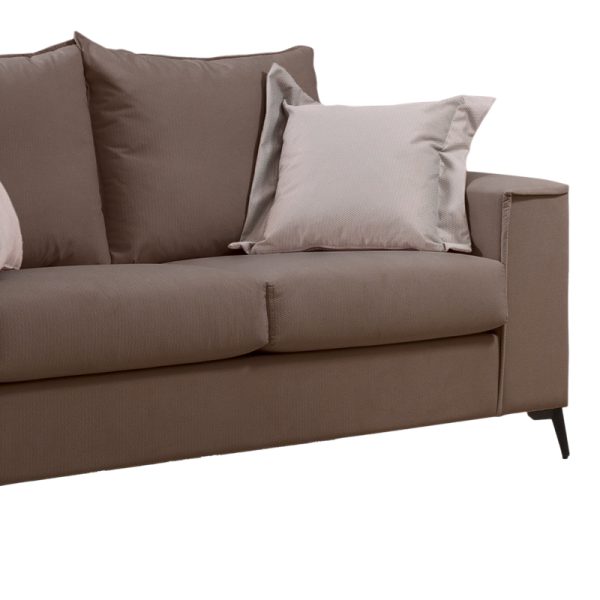 168 000091 2 2 Verona pakoworld 2-seater sofa mocha fabric with cream cushions 173x93x100cmIndoor furniture > Sofas & Armchairs - Pre Order