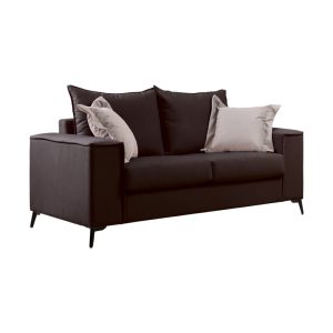 168 000095 4 2 Verona pakoworld 2 pieces sofa set dark grey fabric with beige-colored cushionsIndoor furniture > Sofas & Armchairs - Pre Order