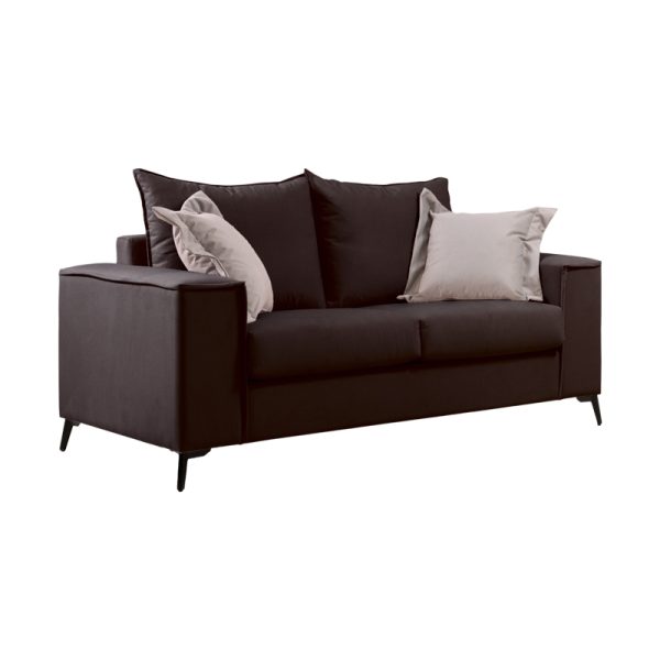 168 000095 4 2 Verona pakoworld 2 pieces sofa set dark grey fabric with beige-colored cushionsIndoor furniture > Sofas & Armchairs - Pre Order