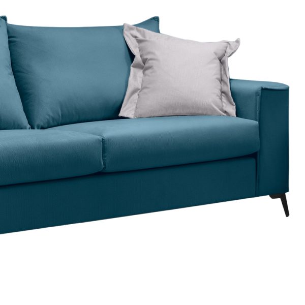 168 000097 3 2 Verona pakoworld 2 pieces sofa set blue fabric with light grey-colored cushionsIndoor furniture > Sofas & Armchairs - Pre Order
