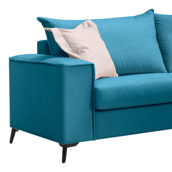 168 000098 2 2 Verona pakoworld 2 pieces sofa set petrol fabric with beige colored cushionsIndoor furniture > Sofas & Armchairs - Pre Order