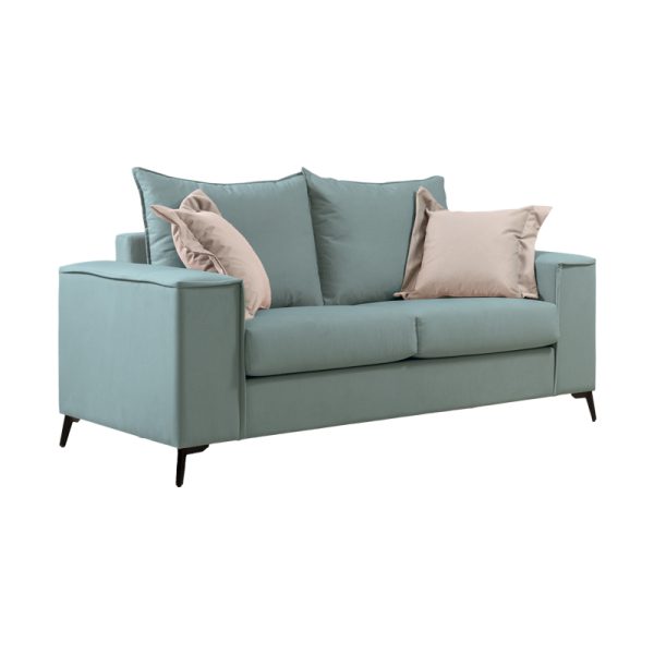 168 000099 4 2 Verona pakoworld 2 pieces sofa set mint fabric with cream colored cushionsIndoor furniture > Sofas & Armchairs - Pre Order