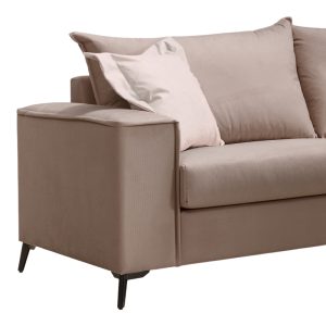 168 000101 2 2 Verona pakoworld 2 pieces sofa set mocha fabric with cream colored cushionsIndoor furniture > Sofas & Armchairs - Pre Order