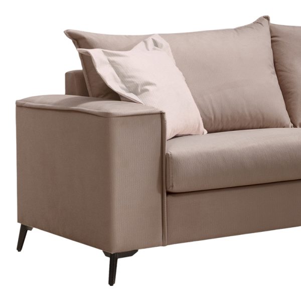 168 000101 2 2 Verona pakoworld 2 pieces sofa set mocha fabric with cream colored cushionsIndoor furniture > Sofas & Armchairs - Pre Order