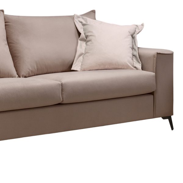 168 000101 3 2 Verona pakoworld 2 pieces sofa set mocha fabric with cream colored cushionsIndoor furniture > Sofas & Armchairs - Pre Order