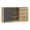 173 000048 2 Galdi pakoworld bedside table in sonoma-white color 40x45x60cmIndoor furniture > Bedside tables