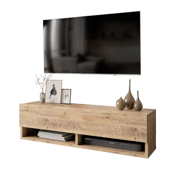 176 000007 1 Roscoe pakoworld wall TV unit in color oak 100x31,5x29,5cmIndoor furniture > TV stands