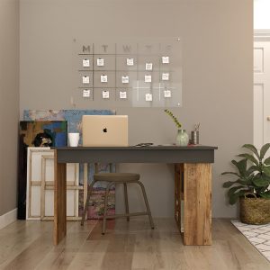 176 000024 4 4 Rosaline pakoworld corner desk color anthracite-oak 120x129x72cmOffice furniture > Working desk