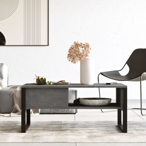 176 000033 2 1 Honora pakoworld coffee table anthracite antique-black 100x60x44.5cmIndoor furniture > Coffee tables