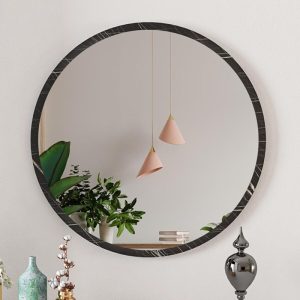 176 000050 2 3 Mirror Sabino pakoworld in marble anthracite color 60x2x60cmDecoration > Mirrors