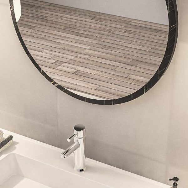 176 000050 3 3 Mirror Sabino pakoworld in marble anthracite color 60x2x60cmDecoration > Mirrors