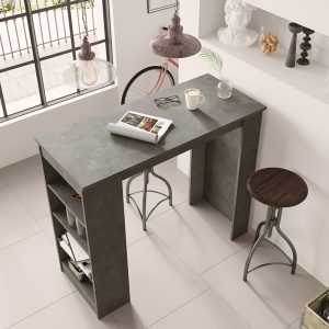 176 000053 2 11 Table Bar Riff pakoworld athracite antique 120x51.5x101.5cmIndoor furniture > Dining Tables